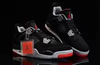 jordan 4 hommes air nubuck haut dessus chaussures basket ball promotion noir